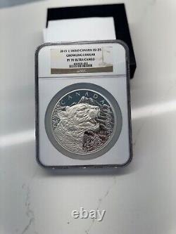 2015 Canada 1/2 Kilo Silver Growling Cougar $125 NGC PF70 Ultra Cameo