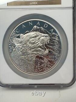 2015 Canada 1/2 Kilo Silver Growling Cougar $125 NGC PF70 Ultra Cameo