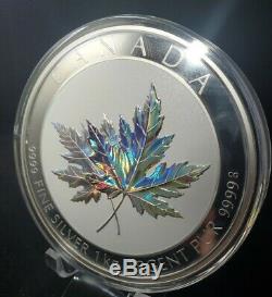 2015 Canada Maple Leaf Forever Hologram 1 Kilo Silver Coin in OGP. FLAWLESS $$$