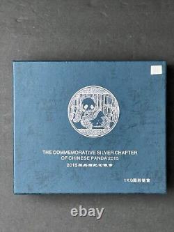 2015 Chinese Panda Commemorative Proof 1 Kilo. 999 Silver Coin with Box & COA