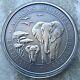2015 Elephant Somalia Kilo Coin 32.15 Oz. 999 Silver Antique Finish 200 Mintage