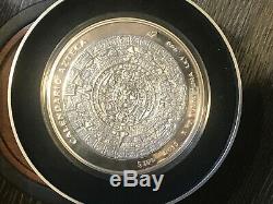 2015 Mexico 1 Kilo $100 Aztec Calendar 32.15 Ozt. 999 Fine Silver Capsule B/p
