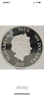 2015 Niue $100 Mickey Mouse Steamboat Willie (1Kilo Silver)- NGC PF70UC PERFECT