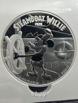 2015 Niue Disney Mickey Mouse Steamboat Willie 1 Kilo Silver NGC PF 70 UCAM