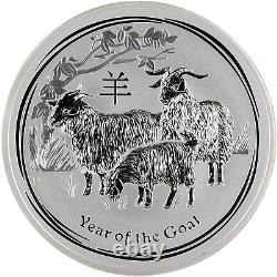 2015-P Australia $30 Lunar Series Year of The Goat Kilo. 999 Fine Silver Coin