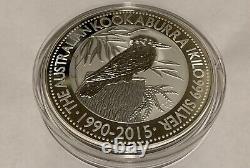 2015 Perth 1 Kilo and 1oz. 999 Silver Australian Kookaburra 25th Anniv. Coin