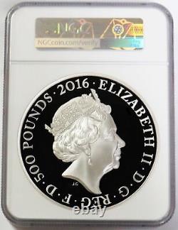 2015 Silver Great Britain 500 Pds Kilo Her Majesty Birthday Ngc Proof 69 Uc