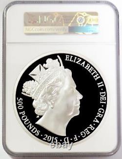 2015 Silver Great Britain 500 Pds Kilo Longest Reigning Monarch Ngc Proof 69 Uc