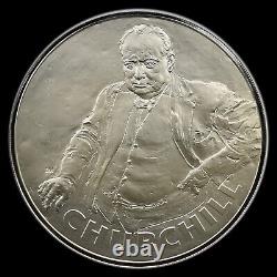 2015 Silver Kilo Coin? Sir Winston Churchill? Ngc Pf-70 500 Pound 1kg? Trusted