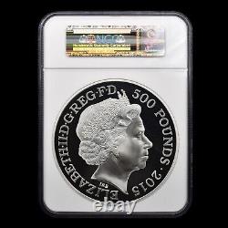 2015 Silver Kilo Coin? Sir Winston Churchill? Ngc Pf-70 500 Pound 1kg? Trusted