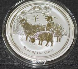 2015 Year of the Goat Australia Kilo coin 32.15 oz. 999 Silver