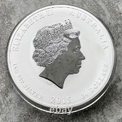 2015 Year of the Goat Australia Kilo coin 32.15 oz. 999 Silver