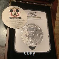 2015 niue $100 1 kilo silver steamboat willie disney-mickey mouse ngc pf70 UC