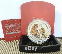 2016 Australia 1 Kilo $30 Year of the Monkey Lunar II Silver Coin Gemstone Eye
