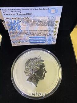 2016 Australia $30 Lunar II Year of the Monkey King 1 Kilo Kg Silver Color Coin