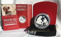 2016 Australia Lunar II Perth 1 Kilo Kg Year of the Monkey $30 Silver Proof Coin