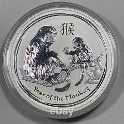 2016 Australia Perth Mint 1 Kilo Pure Silver. 9999 Lunar Year of the Monkey Coin