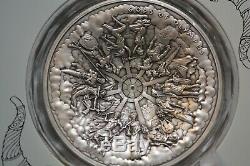 2016 Cook Island $50 12 Gods of Olympus 3D 1 Kilo. 999 Silver Antiqued Coin