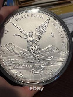 2016 Mexico 1 kilo Silver Libertad BU (In Capsule) Looks Perfect