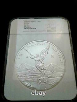 2016 Mo Mexico 1 Kilo. 999 Fine Silver Libertad Coin NGC MS70 pop 192