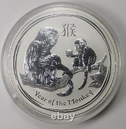 2016 P $30 Australia Lunar Series Year Of The Monkey 1 Kilo. 999 Silver Coin