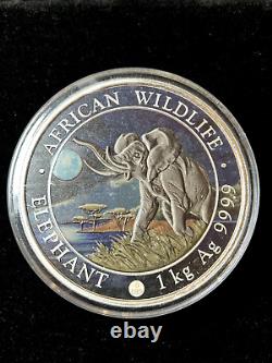 2016 Somalia Elephant (1 Kilo) Silver Coin (#89) Low Mintage of 100