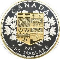 2017 Canada 250 Dollars Silver Honoring First Canadian Gold Coin KILO 3542
