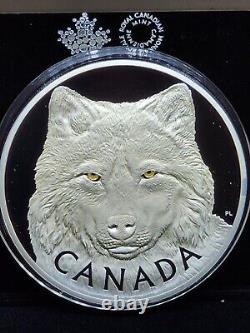 2017 Canadian 1 Kilo Silver Coin In The Eyes Of The Timberwolf. Only 400! RARE