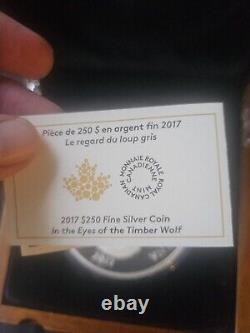 2017 IN THE EYES OF THE TIMBER WOLF Kilo Silver Proof Coin $250 Canada RCM #76