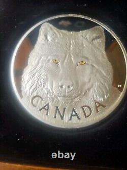 2017 IN THE EYES OF THE TIMBER WOLF Kilo Silver Proof Coin $250 Canada RCM #76