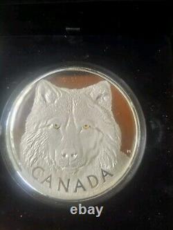 2017 IN THE EYES OF THE TIMBER WOLF Kilo Silver Proof Coin $250 Canada RCM #76