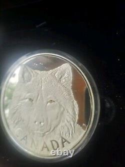 2017 IN THE EYES OF THE TIMBER WOLF Kilo Silver Proof Coin $250 Canada RCM #76