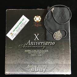 2017 Mexico Aztec Calendar 10th Anniversary Antique Finish 1 kilo Silver in OGP