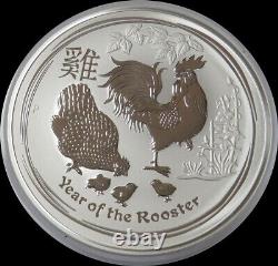 2017 P SILVER AUSTRALIA $30 KILO LUNAR YEAR OF THE ROOSTER 32.15 oz IN CAPSULE