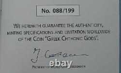 2017 Samoa Greek Chthonic Gods 1 kg. 999 Silver $25 Antique Finish (kilo)