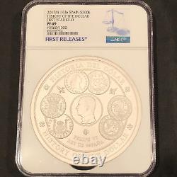 2017 Spain 1 Kilo History Of The Dollar First Release Pf69 Ngc Coa Disp Box #2m