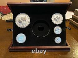 2017 Year of The Rooster Set No Kilo Total 18.5oz. 999 Silver