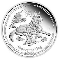 2018 1 Kilo Silver Proof Australian Lunar Dog Coins (Box + COA)