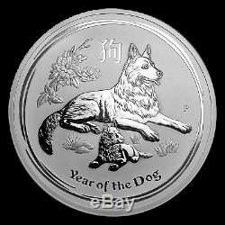 2018 Australia 1 kilo Silver Lunar Dog BU