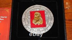 2018 China 1 Kilo Zodia Monkey Stamp Medallion 3,000 Minted With Coa & Display