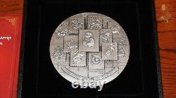 2018 China 1 Kilo Zodia Monkey Stamp Medallion 3,000 Minted With Coa & Display