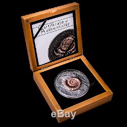 2018 Mongolia 1 kilo Silver 20,000 Togrog Ammonite Antique Finish SKU#186810