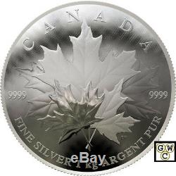 2018Kilo'Maple Leaf Forever' Convex-Shaped $250 Silver Coin 1kg. 9999Fine18522