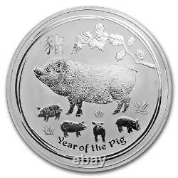 2019 Australia 1 kilo Silver Lunar Pig BU SKU#171804