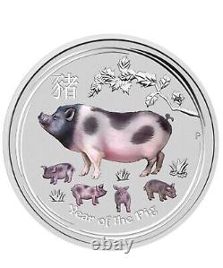 2019 Australia $30 Lunar II Year of the Pig 1 Kilo Kg Silver Colored Coin
