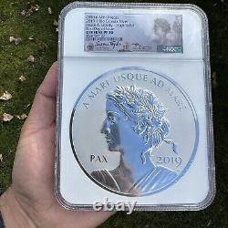 2019 Canada 1 Kilo. 9999 Silver Peace & Liberty High Relief Medal Ngc Pf70