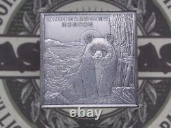 2019 China Silver 1 Kilo Cube 150th Anniversary DISCOVERY of PANDAS (32.15oz)