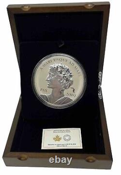 2019 Fine Silver Canada 1 Kilo. 9999 High Relief Peace Medal #35-00