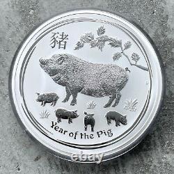 2019 Year of the Pig Australia Kilo coin 32.15 oz. 999 Silver