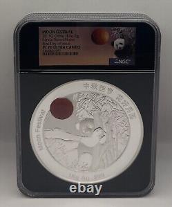 2019Z Moon Festival China 1 Kilo Panda Blood Moon First Day Of Issue PF 70 Ultra